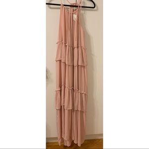 LOFT Tiered Chiffon Maxi Dress. NWT